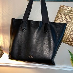 Coach Black Leather Derby Tote
